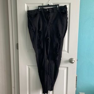 Black Distressed Jeans